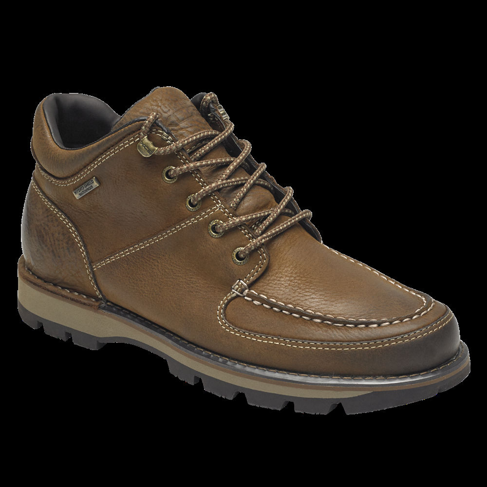 Botas Rockport Hombre Mexico - Umbwe Ii Waterproof Chukka Marrom - ITVFE8760